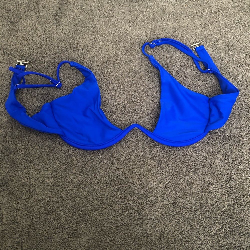 blue bikini top
